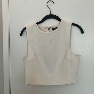 White cropped Alice + Olivia top